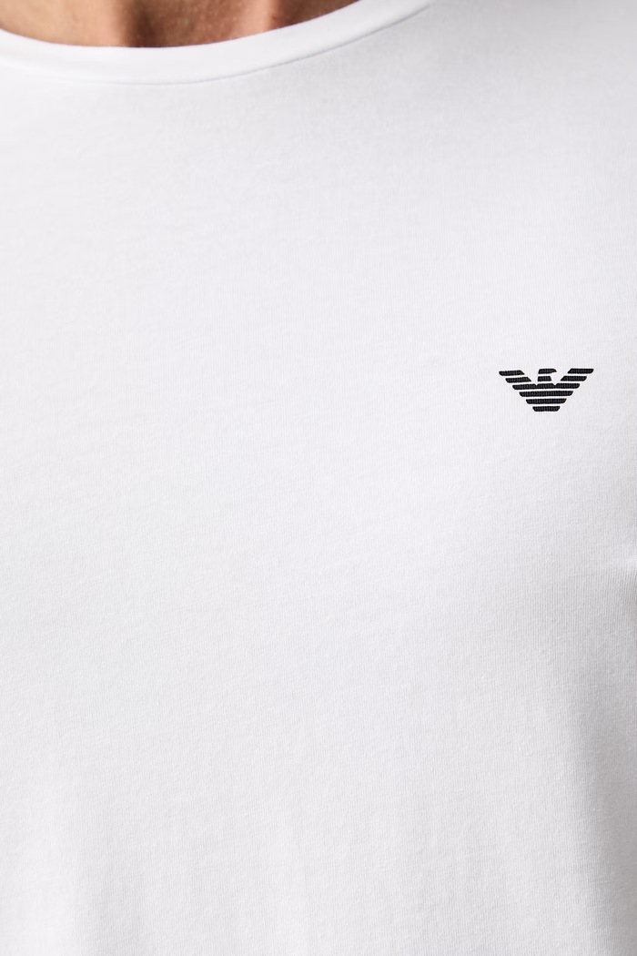Emporio Armani Underwear T-shirt lounge męski bawełniany z elastanem 2-pack EM000391.AF25017