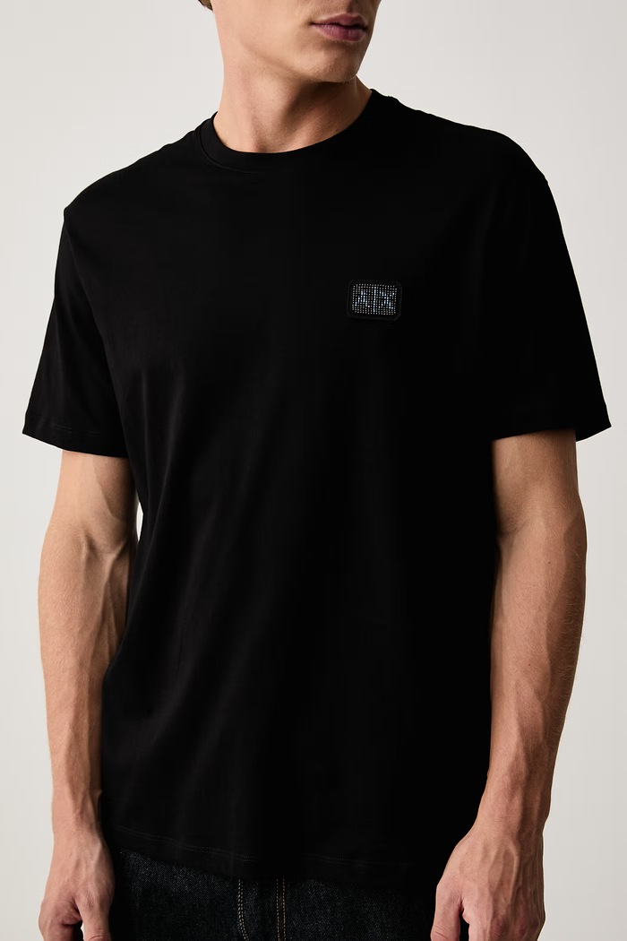 Футболка для мужчин из хлопка Armani Exchange XM003556.AF10358 чёрный