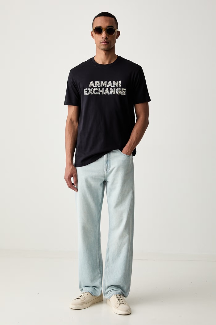 Armani Exchange tričko pánske bavlnené XM003392.AF10361 tmavomodrá AW26