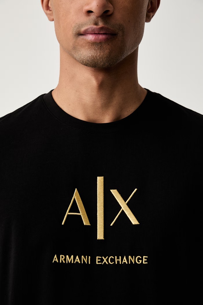 Armani Exchange tričko pánske bavlnené čierna XM003114.AF10356