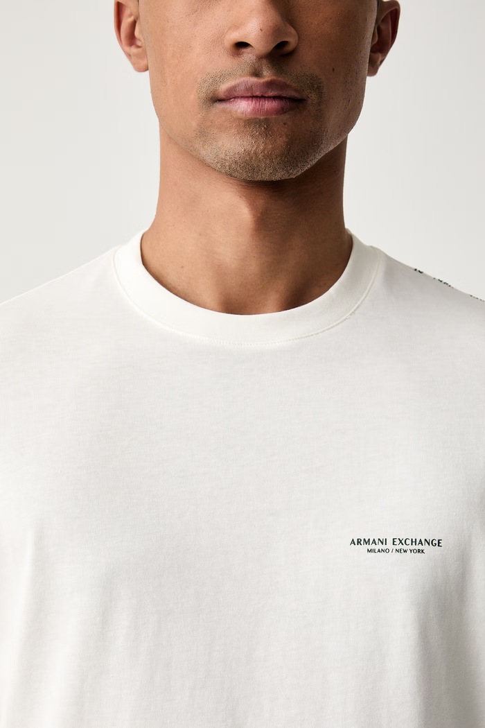 Armani Exchange T-shirt męski bawełniany beżowy XM003113.AF21323