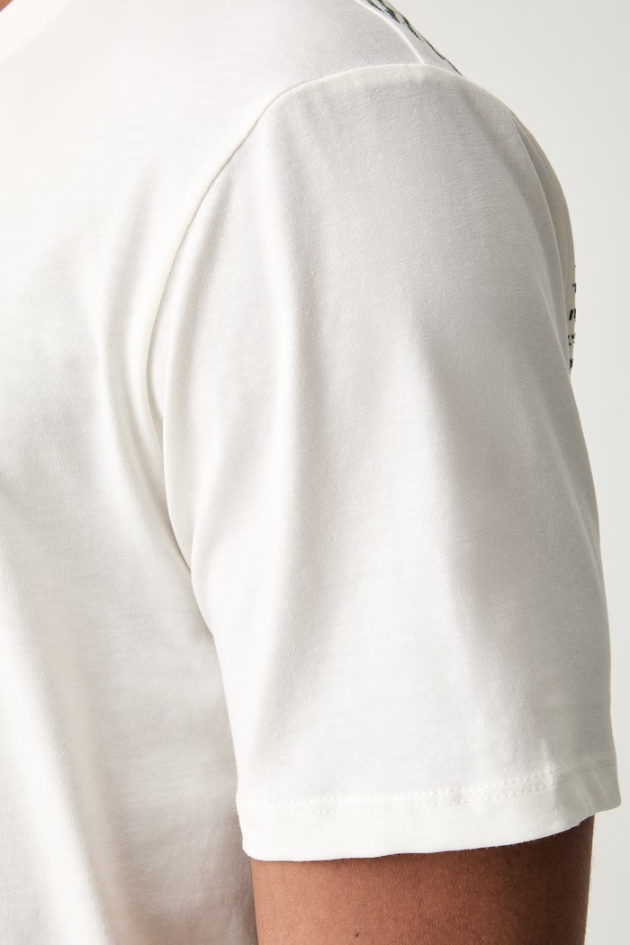 Armani Exchange T-shirt męski bawełniany XM003113.AF21323 beżowy