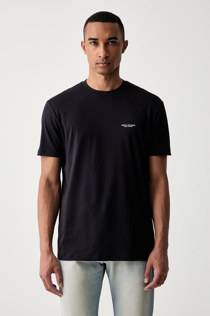 Armani Exchange kratka majica moška bombažna XM003113.AF21323 mornarsko modra AW26