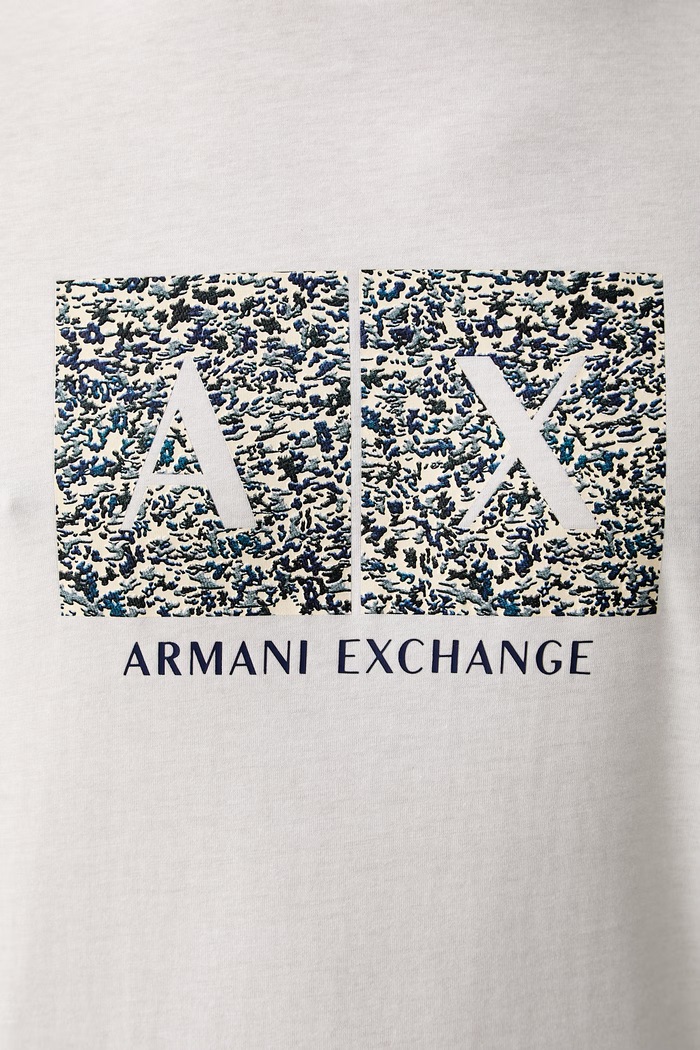 Armani Exchange T-shirt męski bawełniany XM003100.AF10356 biały