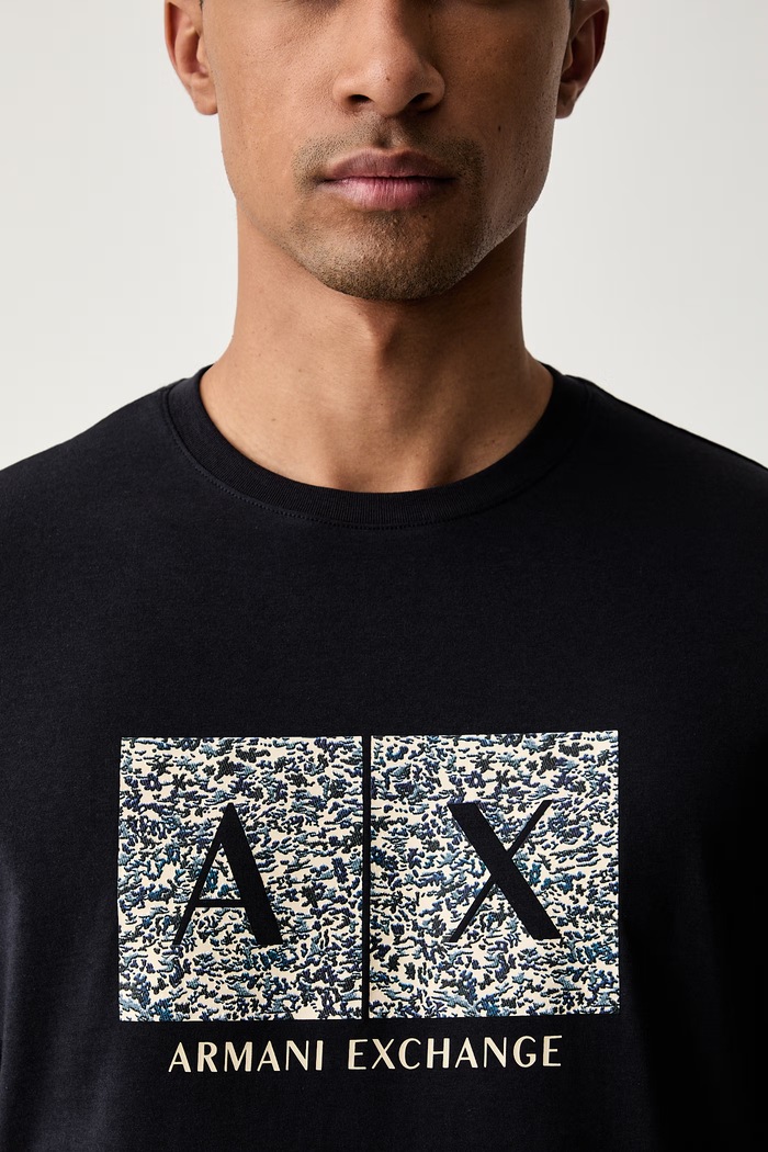 Armani Exchange tricou pentru bărbați din bumbac bleumarin XM003100.AF10356