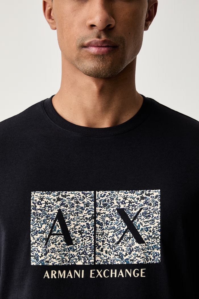Armani Exchange tricou pentru bărbați din bumbac bleumarin XM003100.AF10356