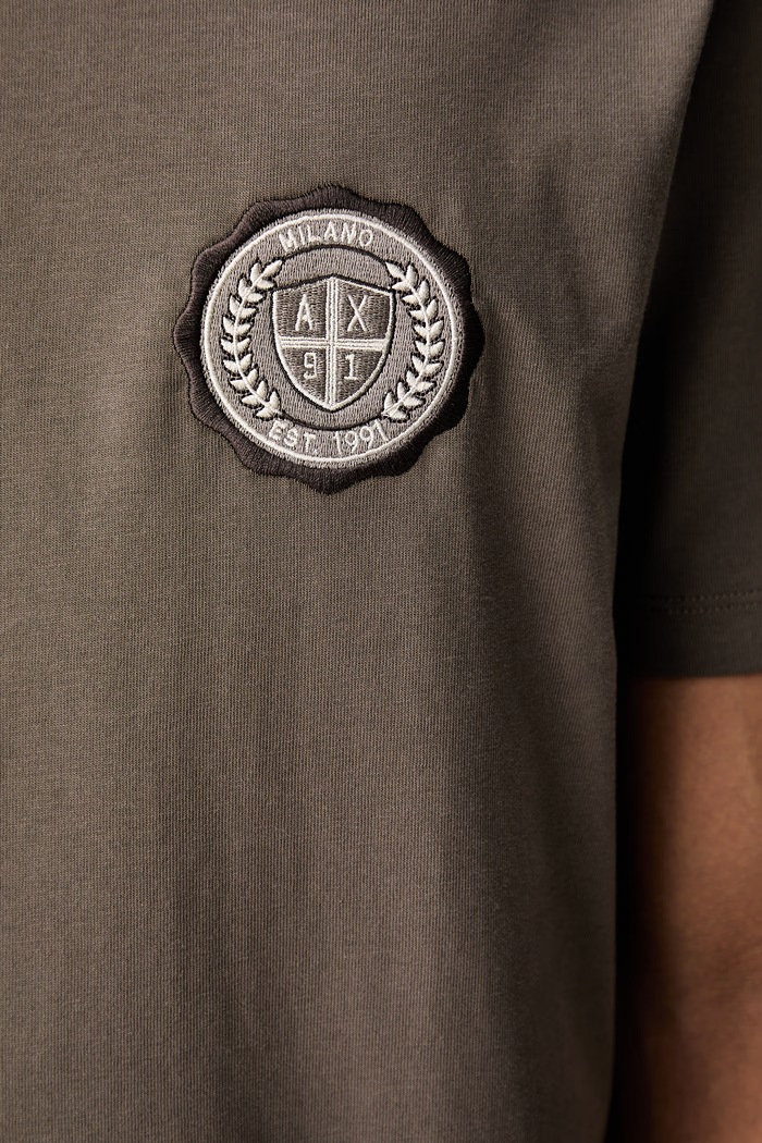 Armani Exchange kratka majica moška bombažna XM003078.AF10361 rjava