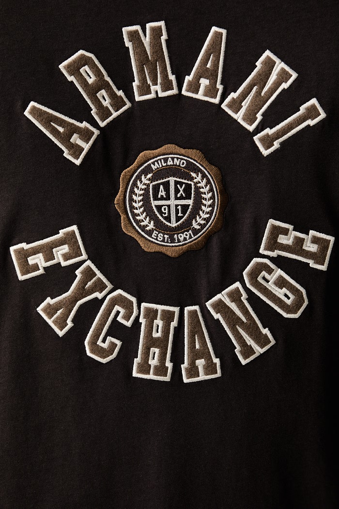 Armani Exchange T-shirt męski bawełniany XM003074.AF10362 brązowy
