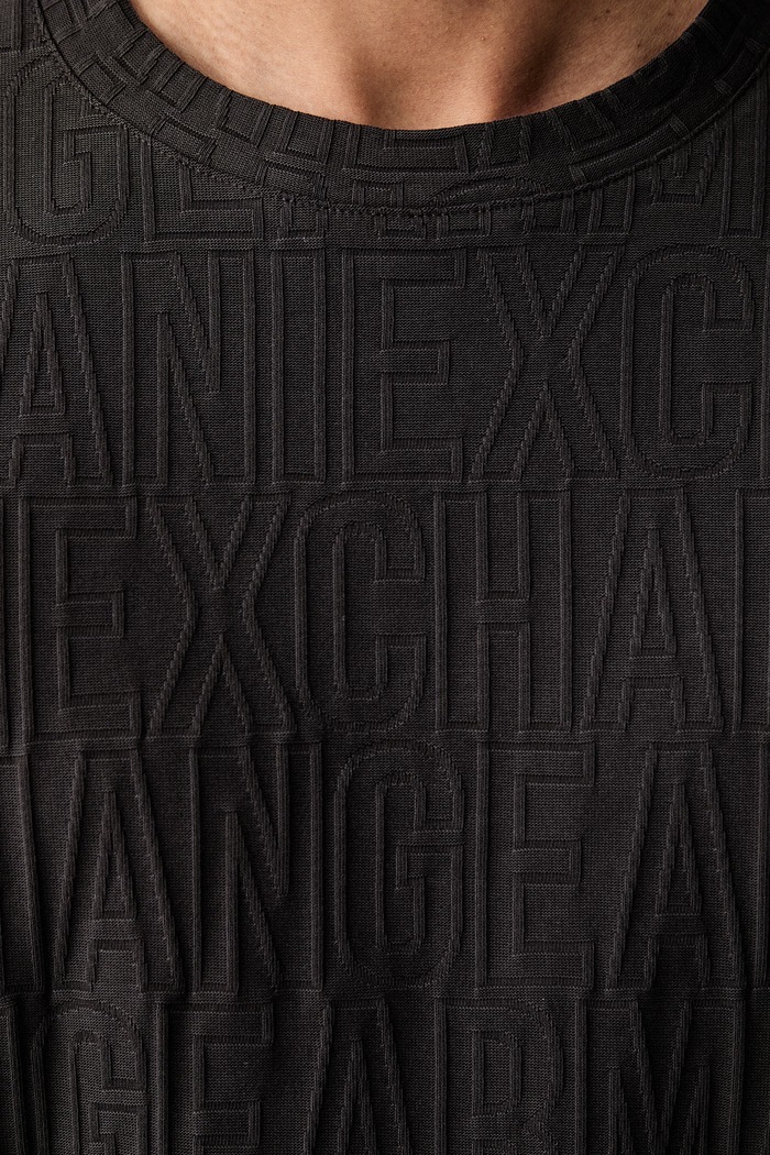 Armani Exchange T-shirt męski bawełniany XM003073.AF10337 brązowy