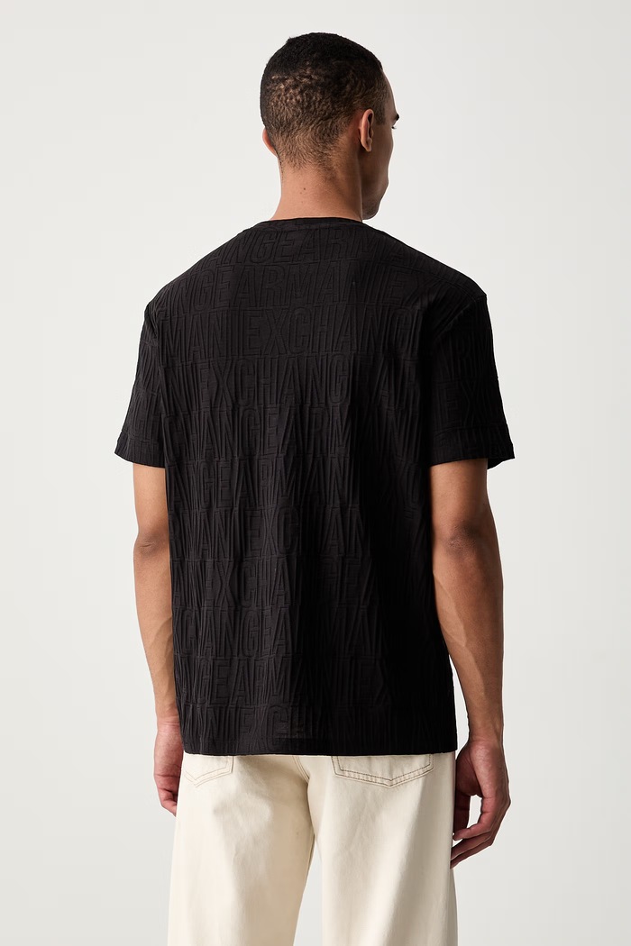 Abbigliamento Armani Exchange t-shirt da uomo in cotone XM003073.AF10337 nero