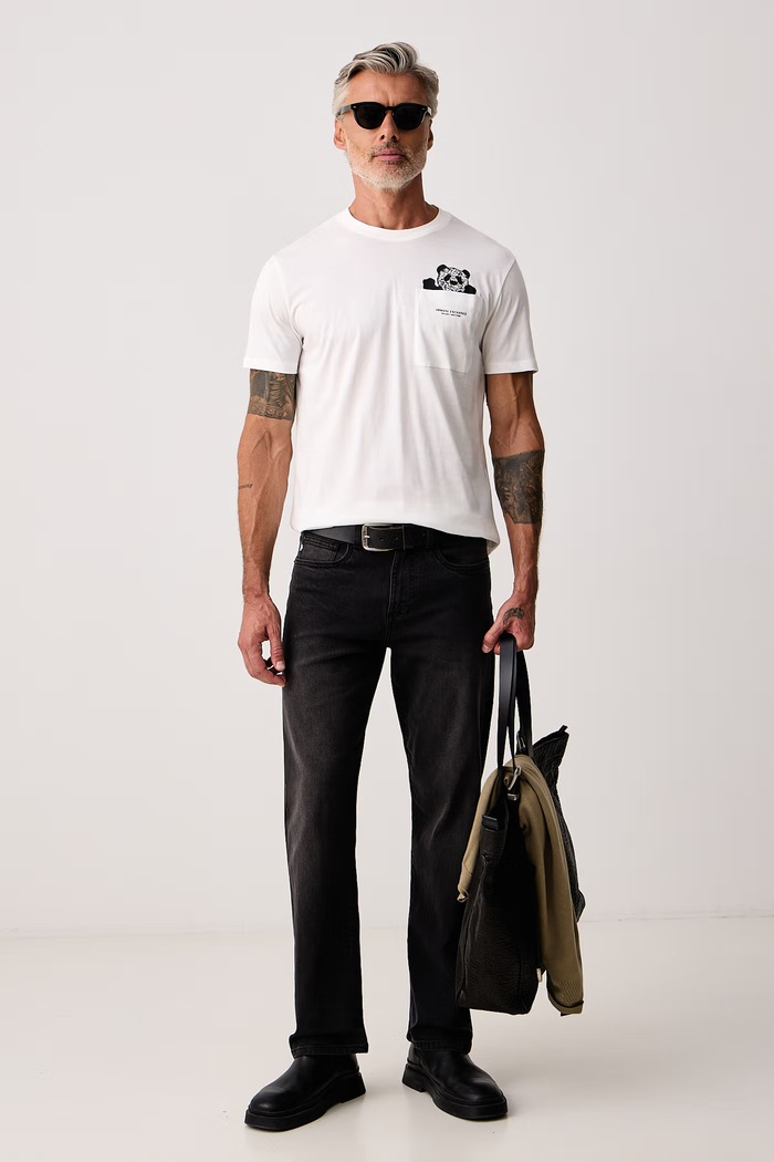 Armani Exchange Kratka majica moška bombažna XM003072.AF10356 bela AW26
