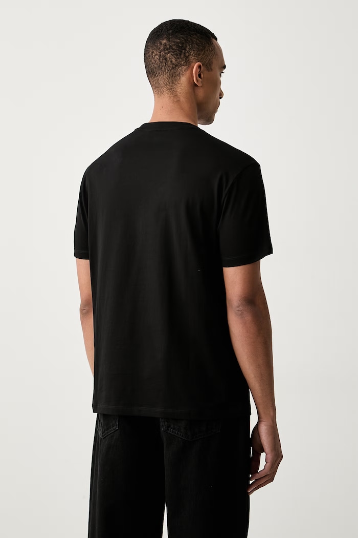 Oblečení Armani Exchange tričko pánské bavlněné XM003067.AF10358 černá