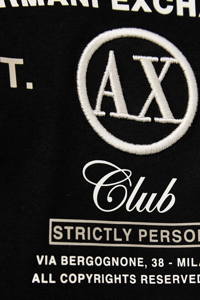 Armani Exchange T-shirt męski bawełniany XM003067.AF10358 czarny
