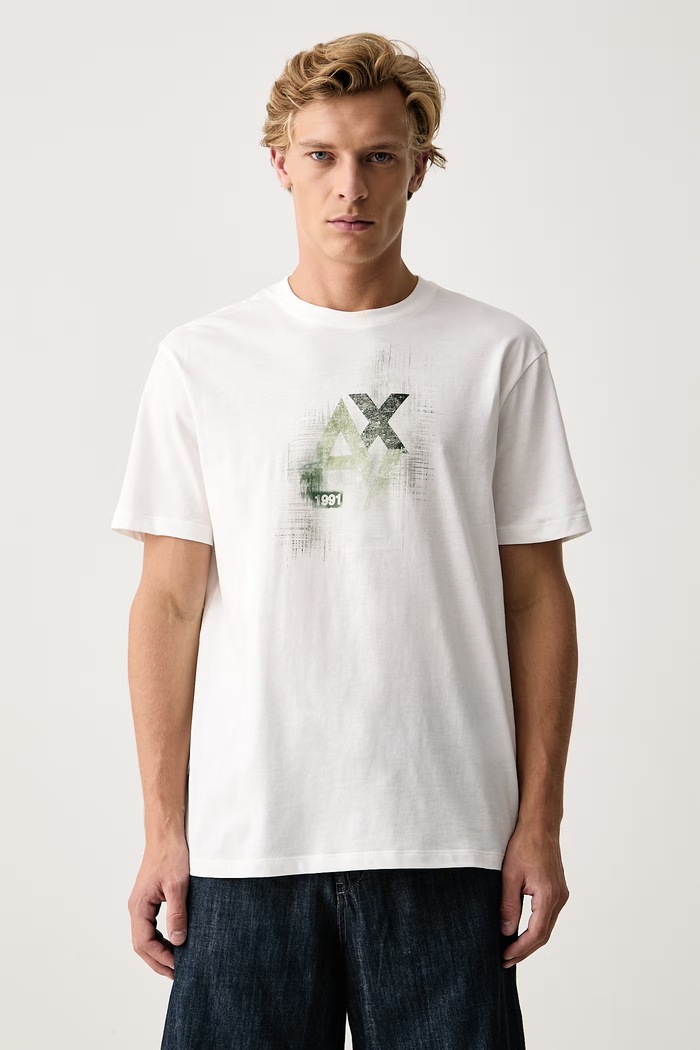 Armani Exchange Majica za muškarce od pamuka bijela XM003065.AF10356