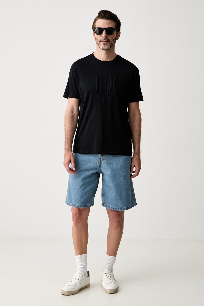 Armani Exchange tričko pánske bavlnené XM003042.AF10358 tmavomodrá AW26