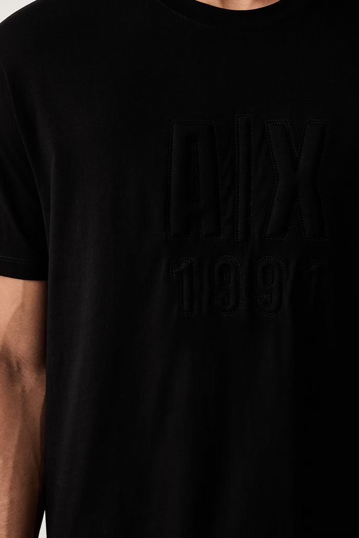 Armani Exchange t-shirt da uomo in cotone nero XM003042.AF10358