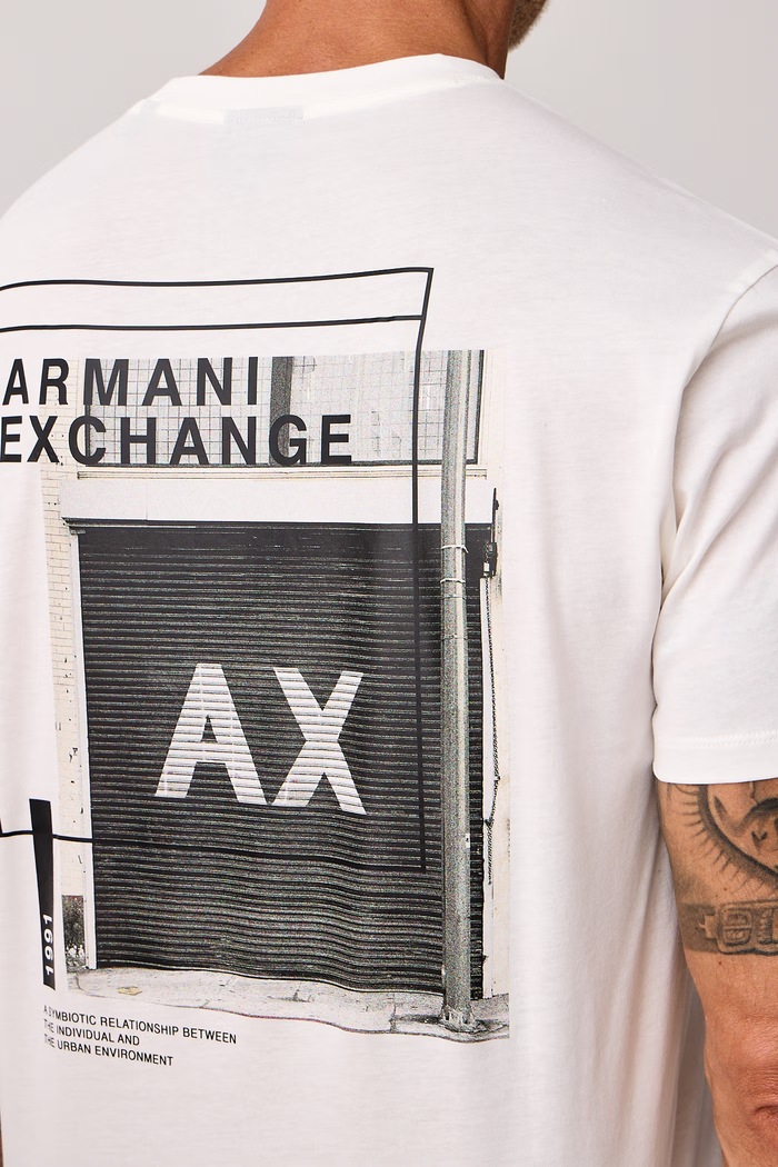 Tričko pánske bavlnené Armani Exchange XM003038.AF10356 biela