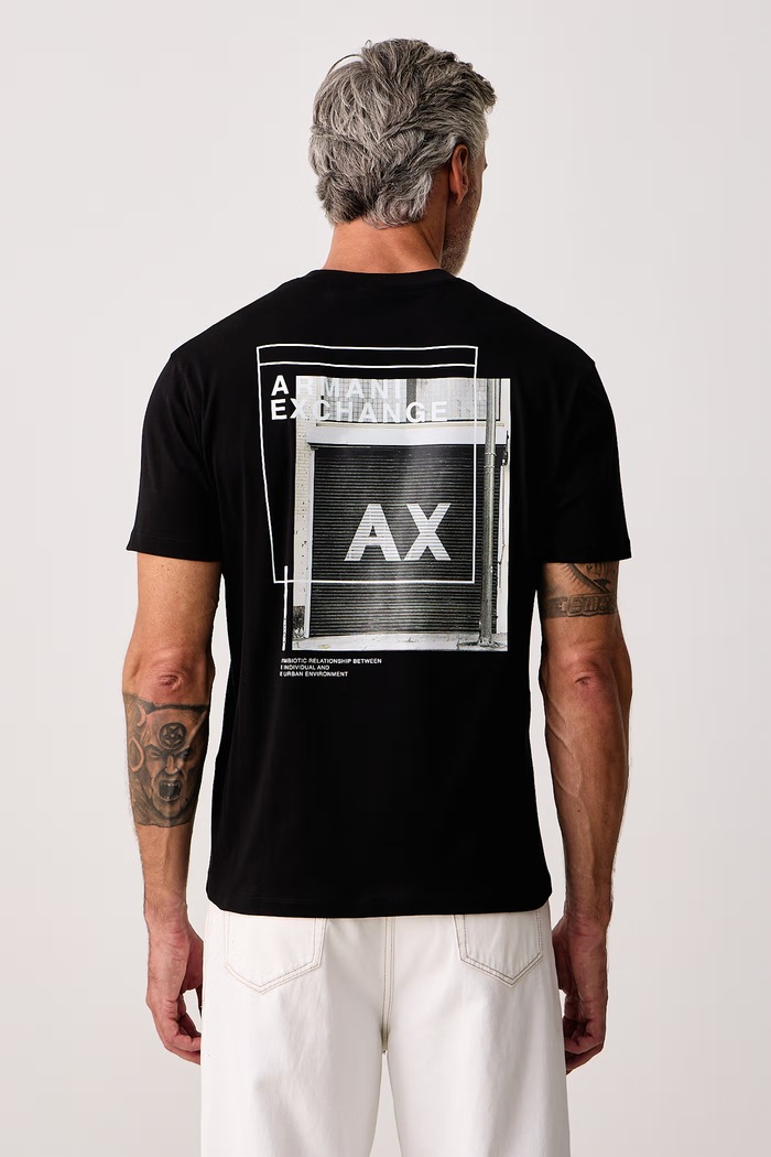 Armani Exchange Tričko pánske bavlnené čierna XM003038.AF10356