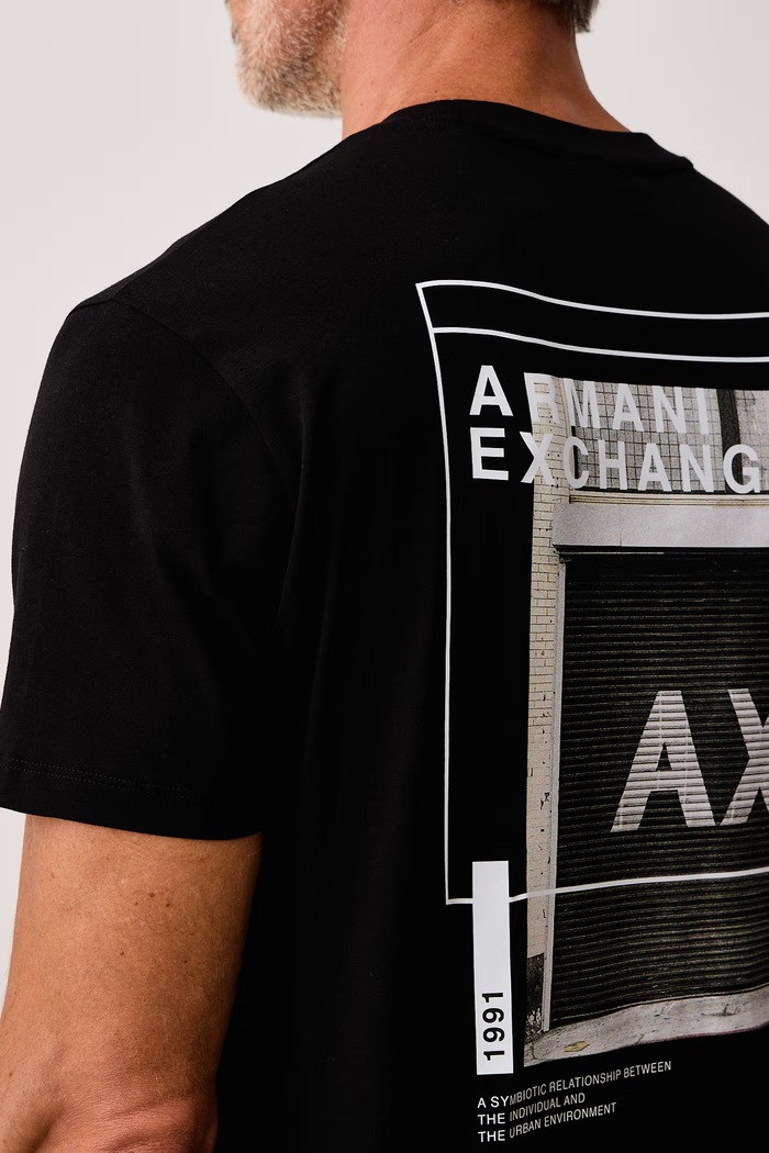 Tričko pánske bavlnené Armani Exchange XM003038.AF10356 čierna