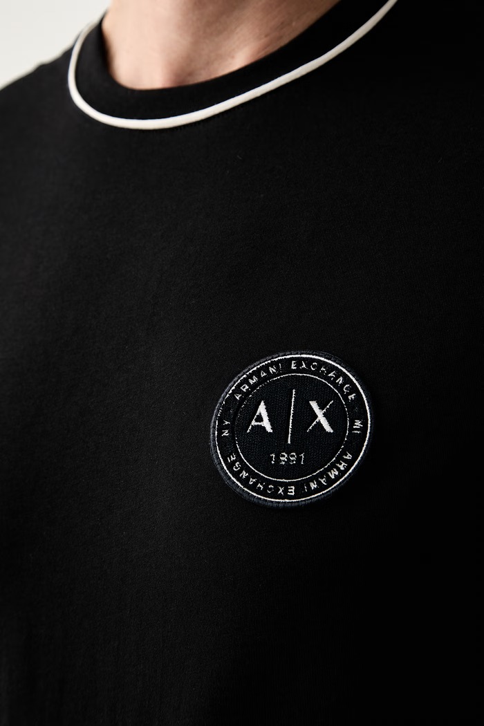 Armani Exchange majica za muškarce od pamuka XM003033.AF10356 crna