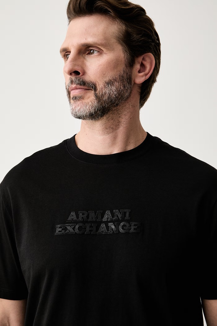 Armani Exchange tričko pánske bavlnené čierna XM003031.AF10356