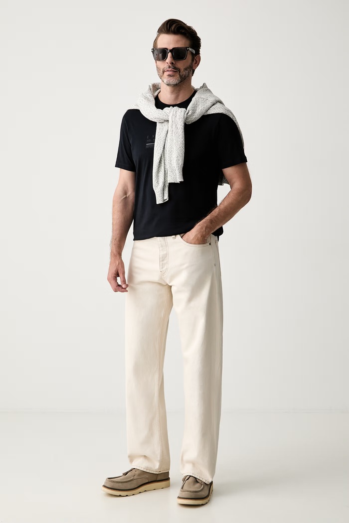 Armani Exchange tričko pánske bavlnené XM003025.AF10358 tmavomodrá AW26