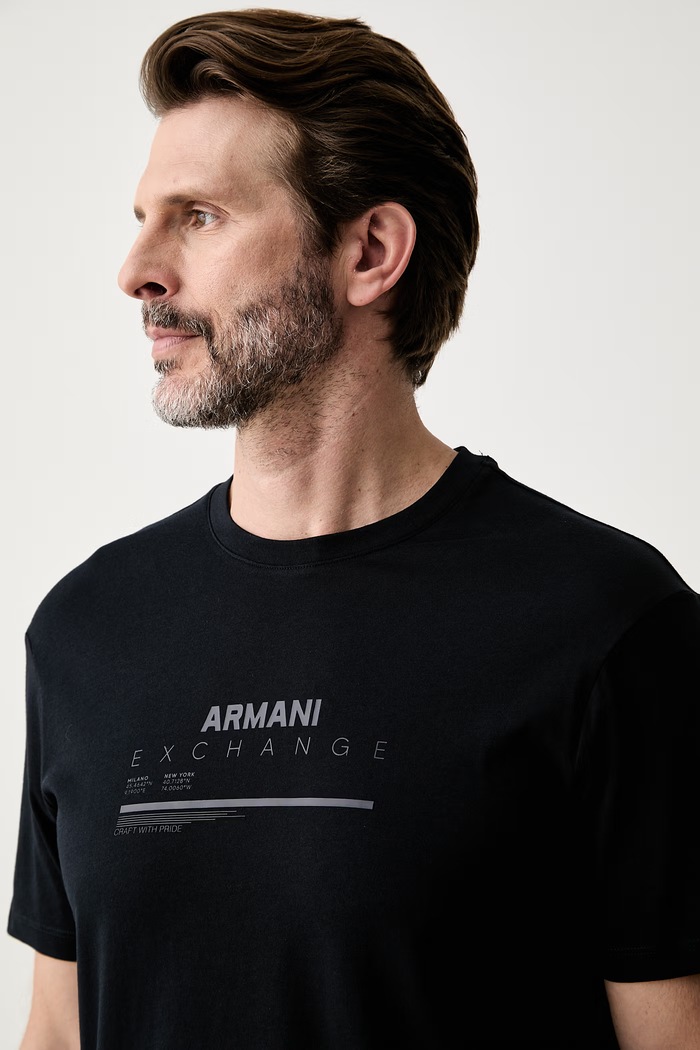 Armani Exchange tričko pánske bavlnené tmavomodrá XM003025.AF10358