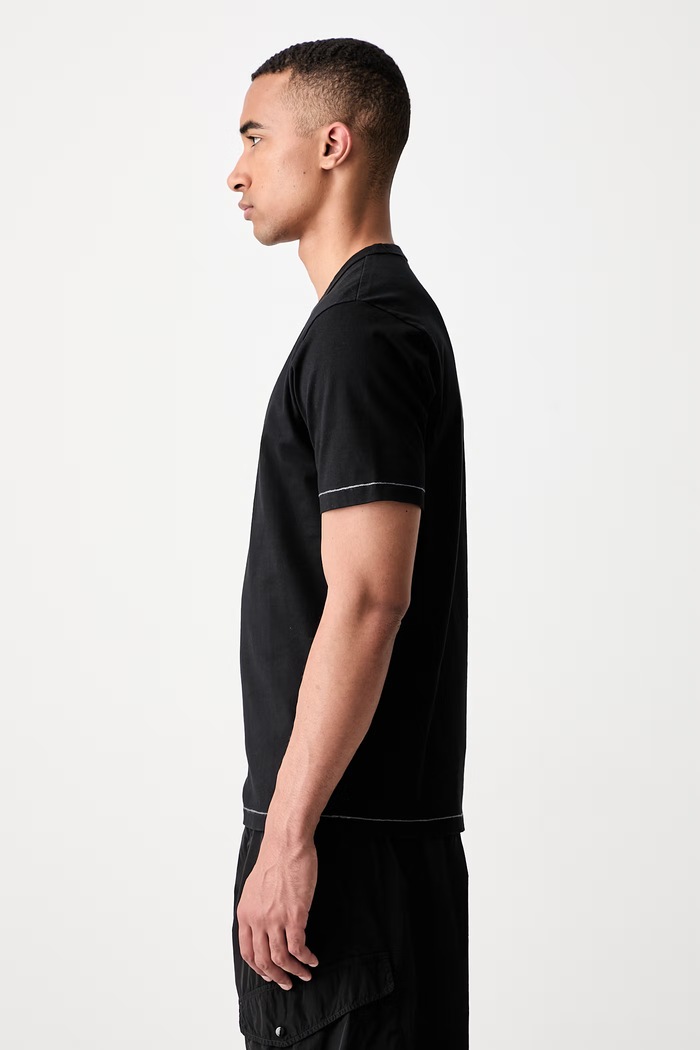 C.P. Company T-shirt bawełniany męski czarny 21CMTS169A110580W