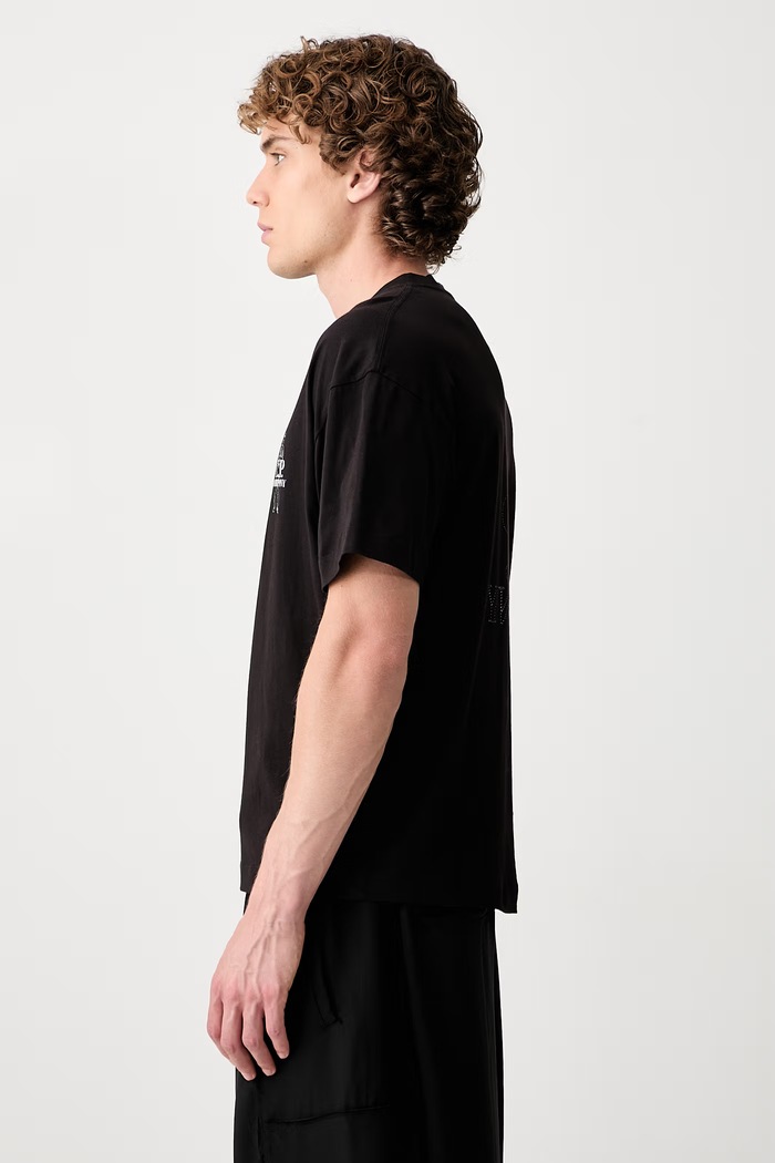 C.P. Company T-shirt bawełniany męski czarny 21CMTS166A005100W