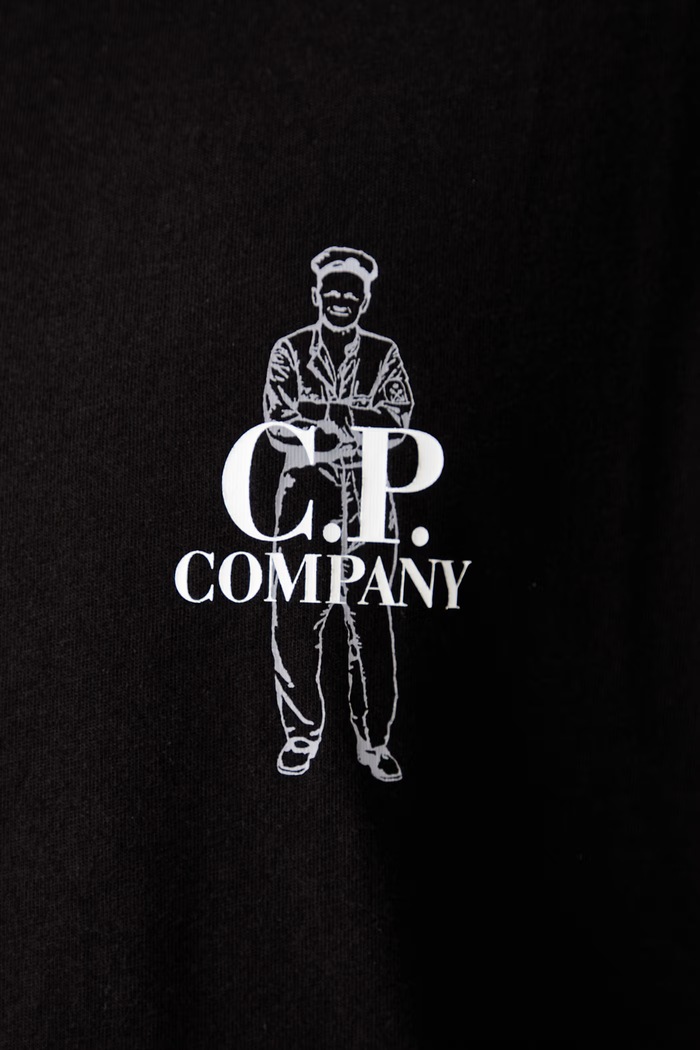 C.P. Company T-shirt bawełniany męski 21CMTS166A005100W
