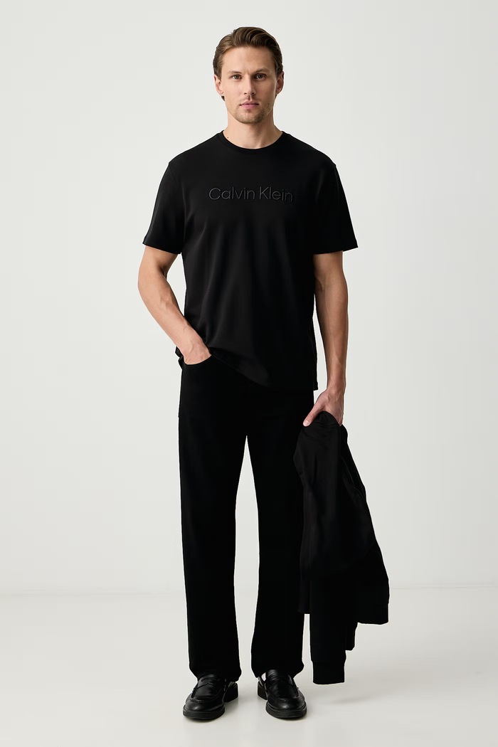 Calvin Klein Kratka majica moška bombažna LV04LH804G črna AW26