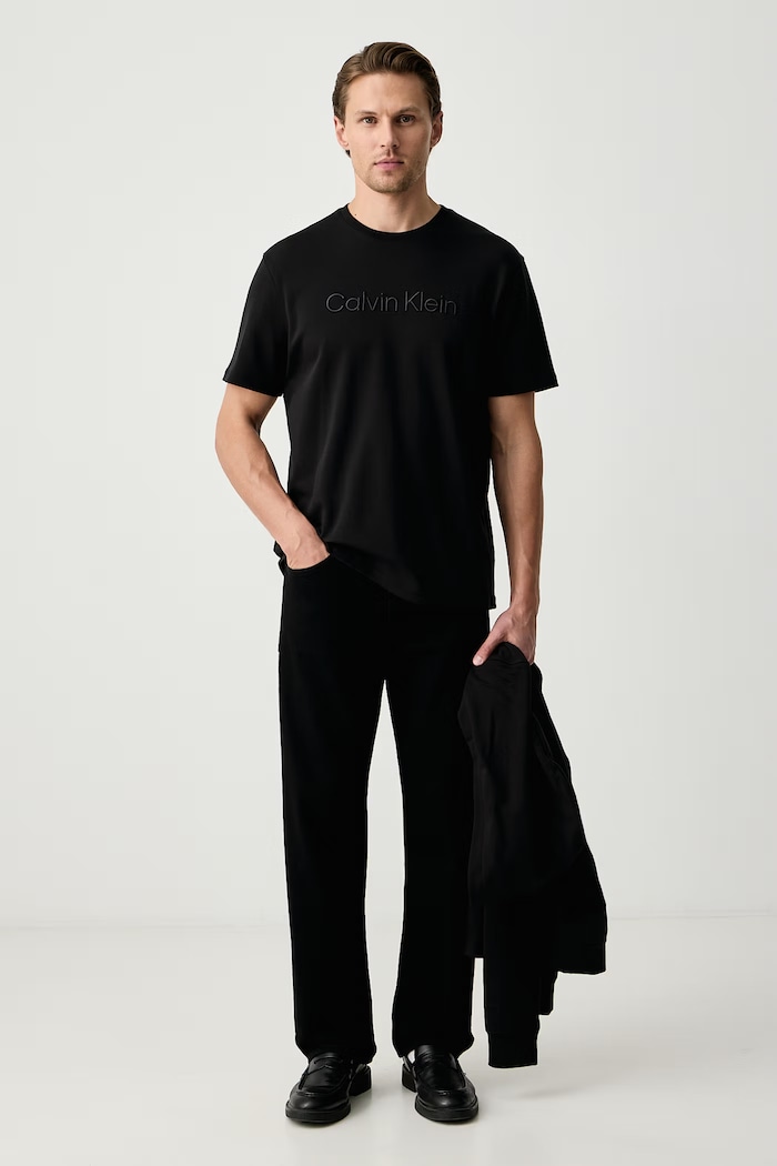 Calvin Klein Kratka majica moška bombažna LV04LH804G črna AW26