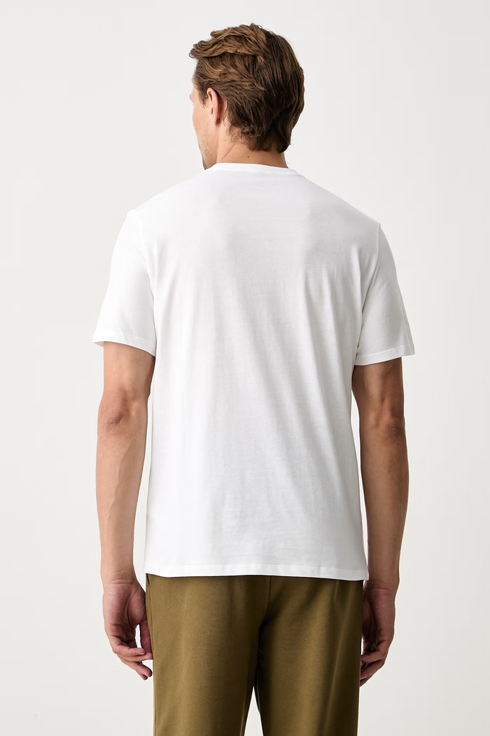 Odzież Calvin Klein T-shirt męski bawełniany LV04LH800G biały