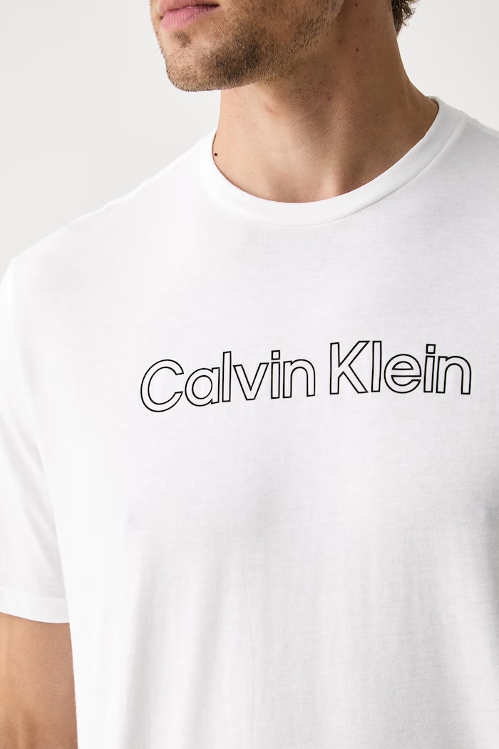 Calvin Klein T-shirt męski bawełniany LV04LH800G biały