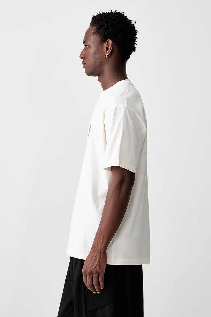 LOGO LS TEE T-shirt bawełniany męski Y-3 KW8184.M beżowy
