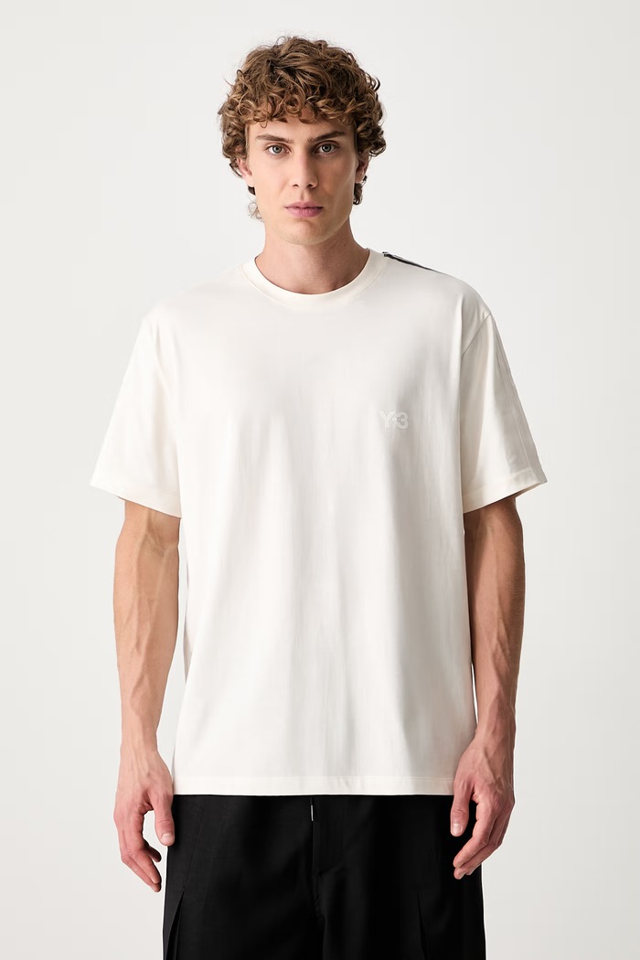Y-3 GRD 3S SS TEE T-shirt bawełniany męski beżowy KU2251
