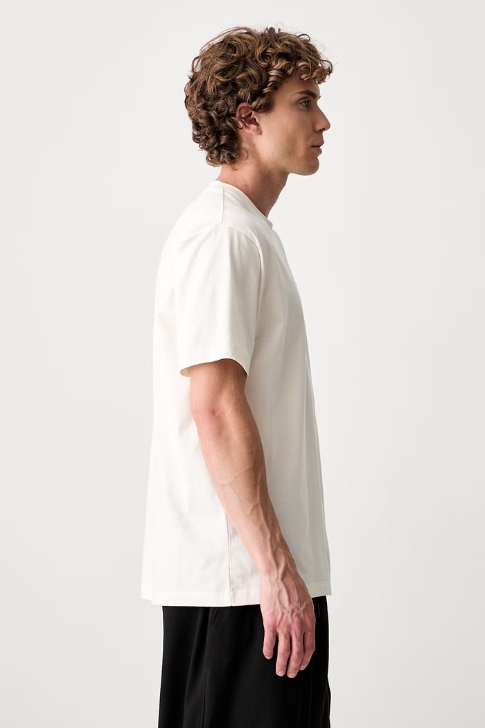 Y-3 GRD 3S SS TEE T-shirt bawełniany męski beżowy KU2251