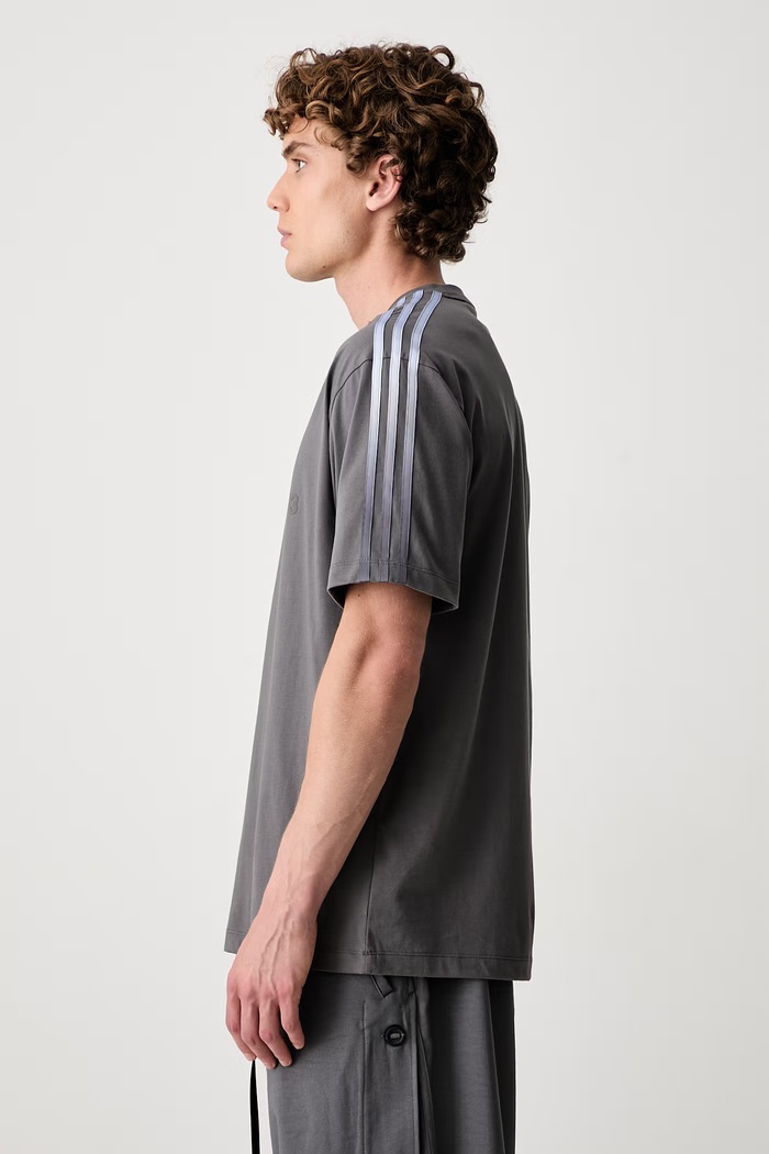 Y-3 GRD 3S SS TEE T-shirt bawełniany męski KU2250 szary AW26