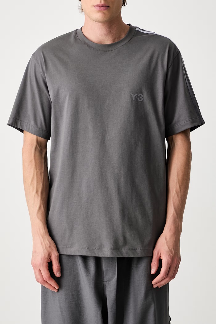 Y-3 GRD 3S SS TEE T-shirt bawełniany męski szary KU2250