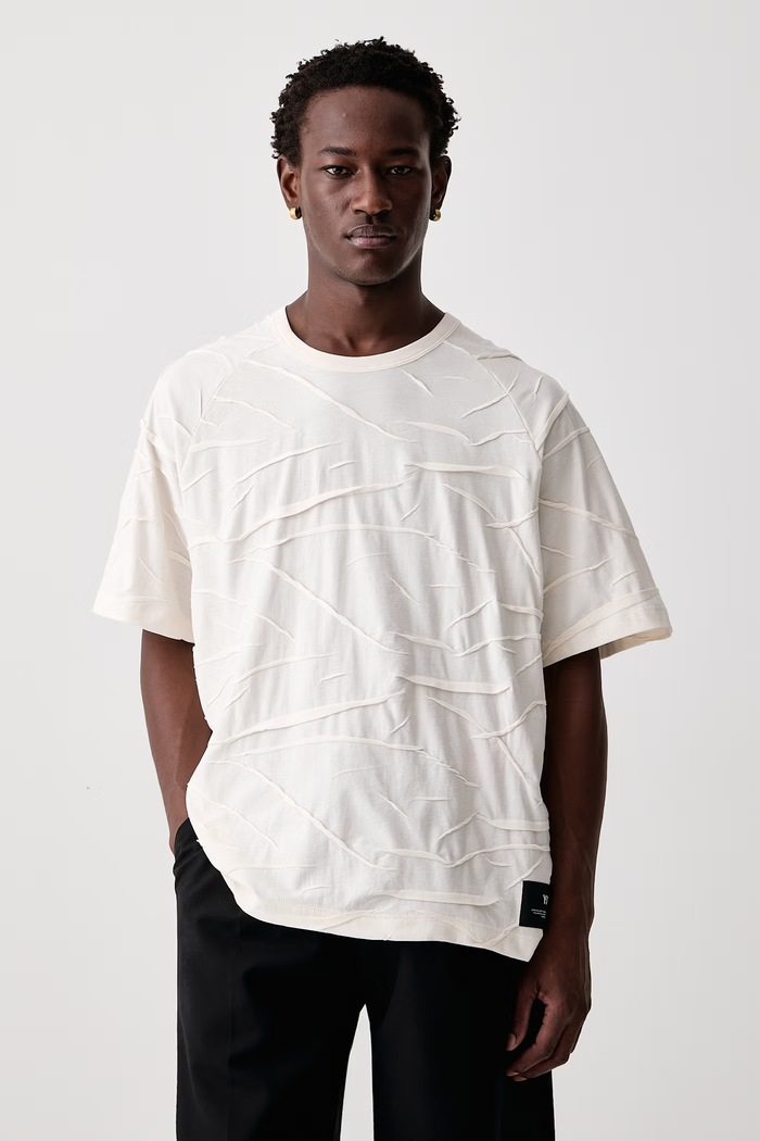 Y-3 M PLT SS TEE T-shirt bawełniany męski beżowy KT9768