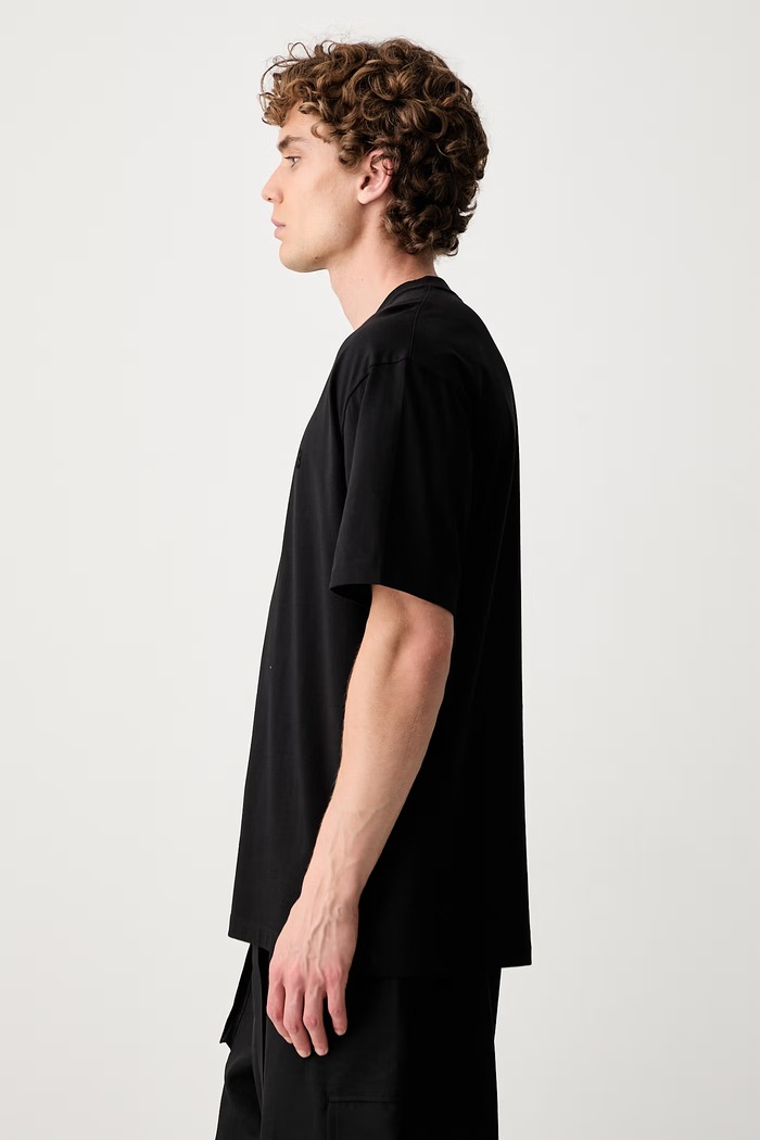 Y-3 REG SS TEE T-shirt bawełniany męski KQ9783.M czarny AW26