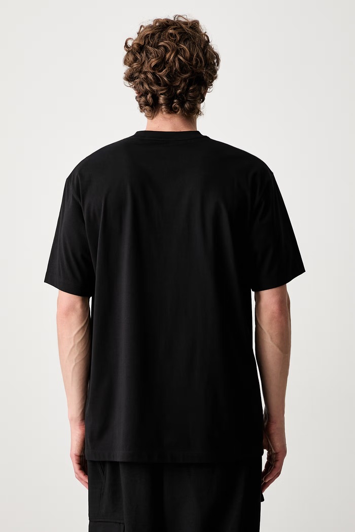 Odzież Y-3 REG SS TEE T-shirt bawełniany męski KQ9783.M czarny