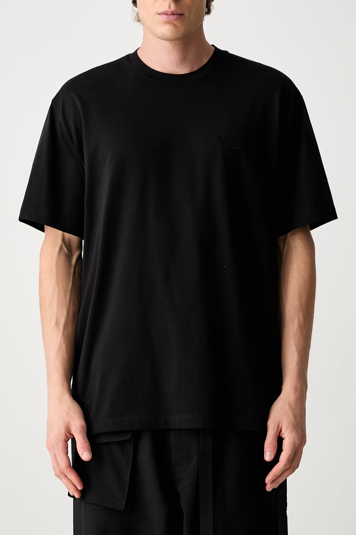 Y-3 REG SS TEE T-shirt bawełniany męski czarny KQ9783.M