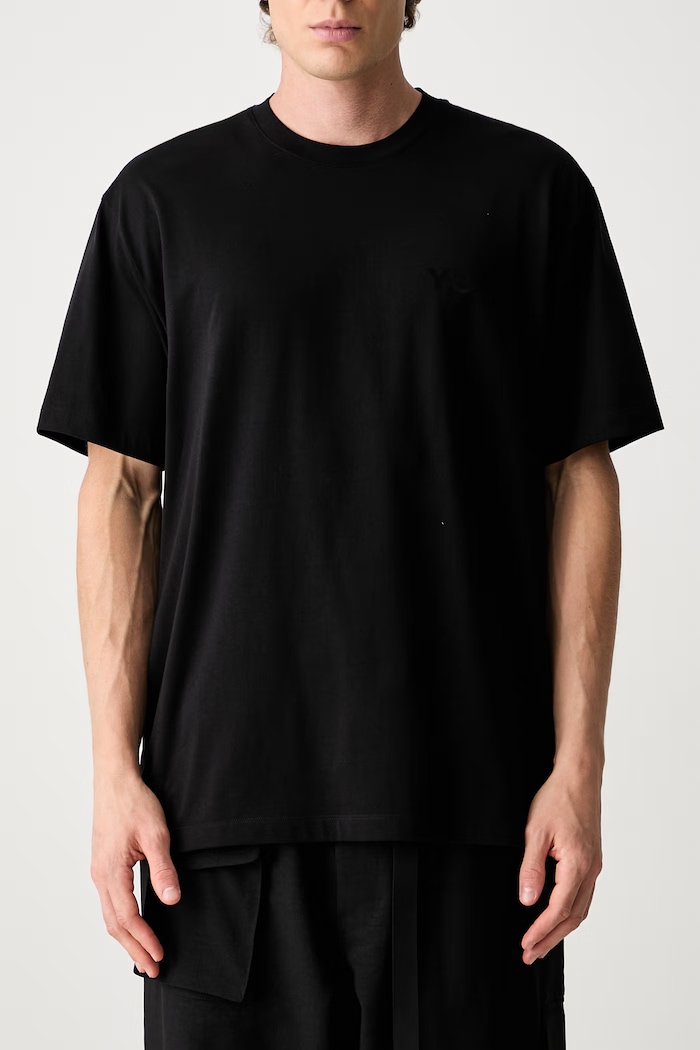 Y-3 REG SS TEE T-shirt bawełniany męski czarny KQ9783.M