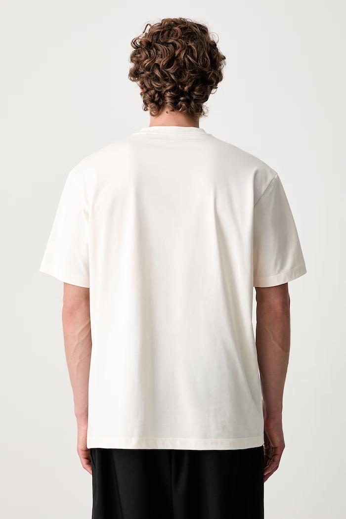 Y-3 REG SS TEE T-shirt bawełniany męski KQ9782.M beżowy AW26