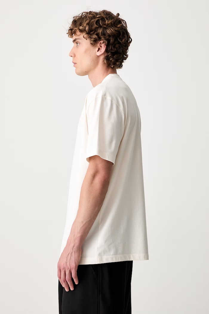 Odzież Y-3 REG SS TEE T-shirt bawełniany męski KQ9782.M beżowy
