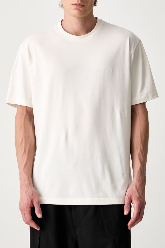 Y-3 REG SS TEE T-shirt bawełniany męski beżowy KQ9782.M