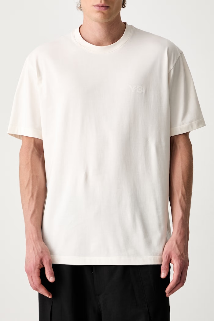Y-3 REG SS TEE T-shirt bawełniany męski beżowy KQ9782.M