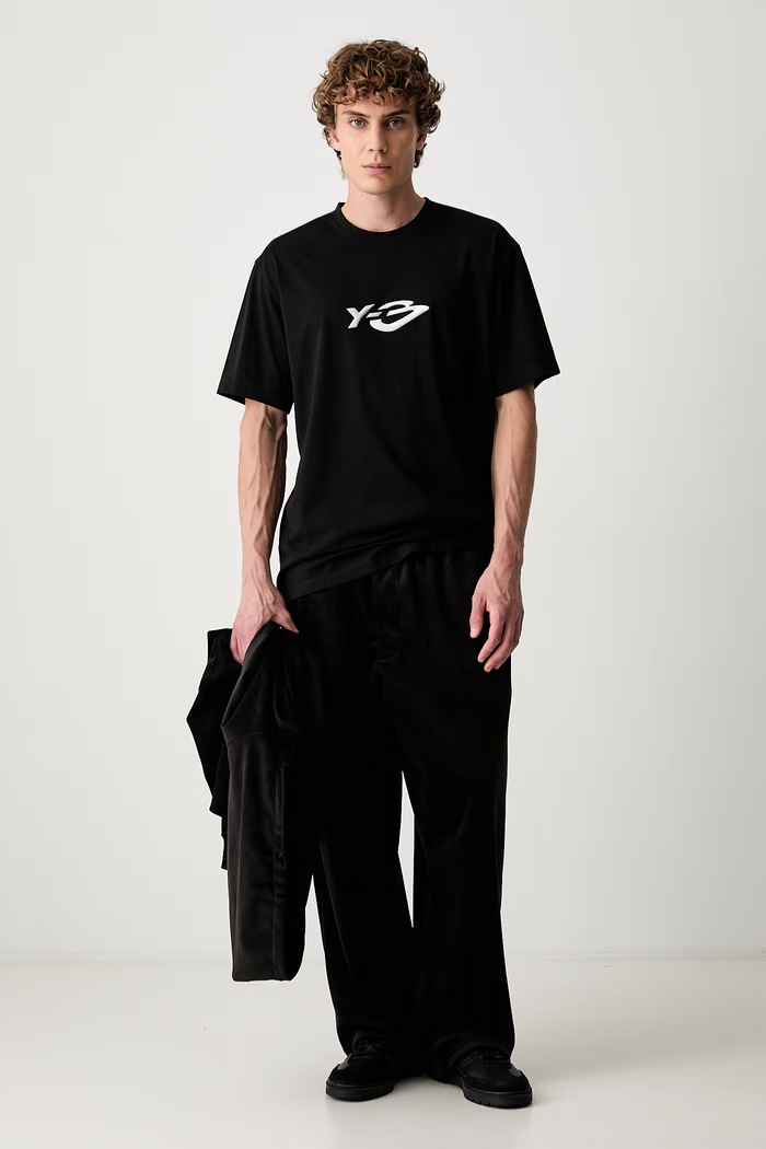 Y-3 LOGO LS TEE T-shirt bawełniany męski KQ8579.M