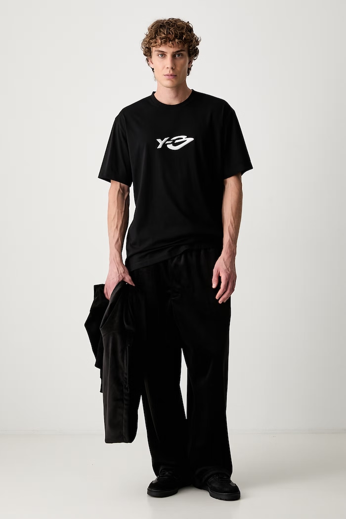 Y-3 LOGO LS TEE T-shirt bawełniany męski KQ8579.M